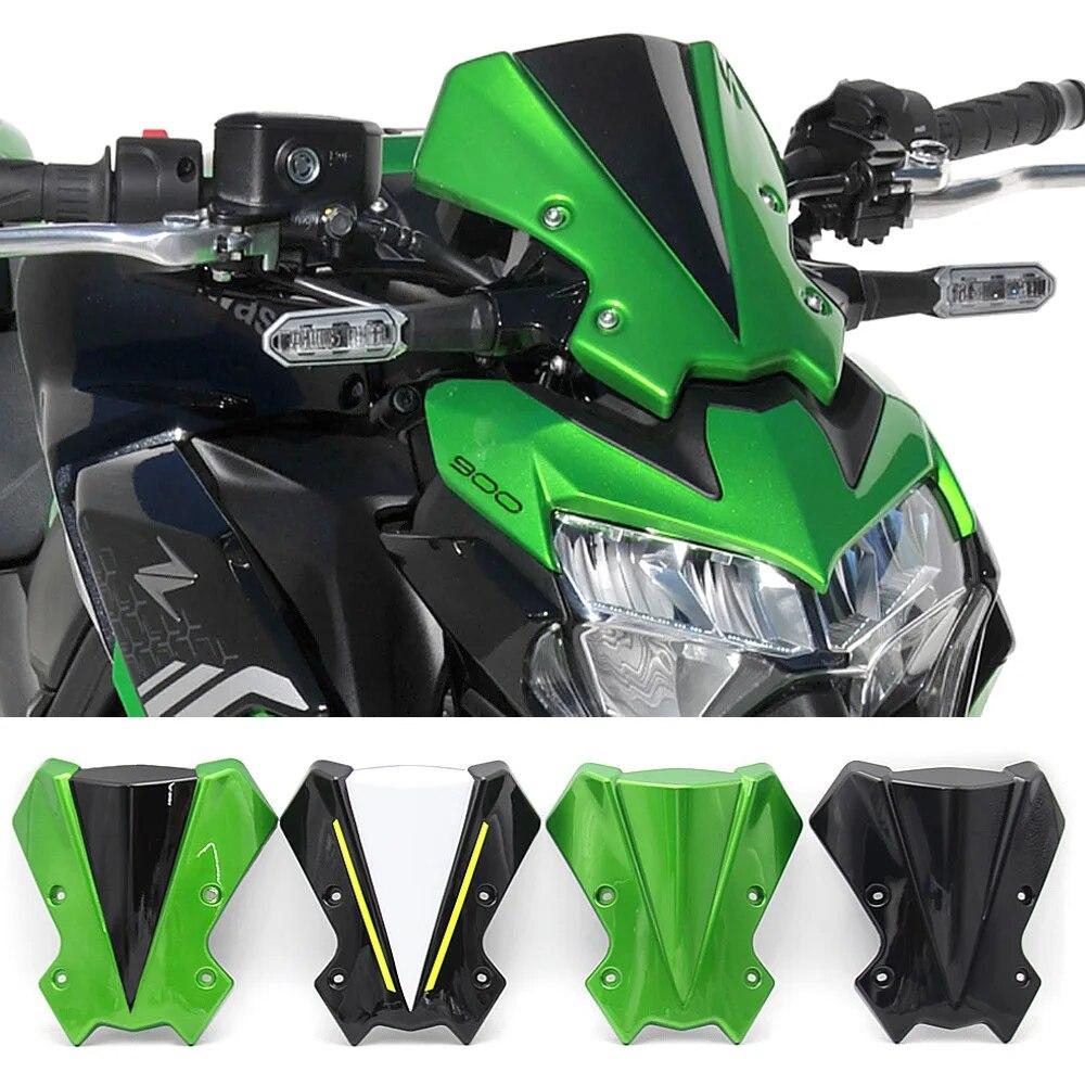Parabrisas Para Kawasaki Z900 2020-2024 - Deflector De Plástico ABS Con Acabado Fibra De Carbono, Reducción De Viento Y Fácil Instalación