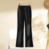 Women's High Waist Slimming PU Leather Flare Pants - Autumn/Winter 2024