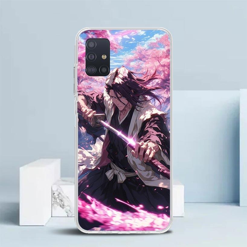 Bleach Kuchiki Byakuya Soft Cover for Samsung Galaxy A12 A22 A32 A52 A72 A02S Phone Case Note 20 Ultra 10 S10 Plus A51 A71 A50S
