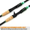 4 Sections Spinning Fishing Rod Spinning M Power Casting Fishing Rod Carbon Portable Carbon Fiber Fishing Pole M Power