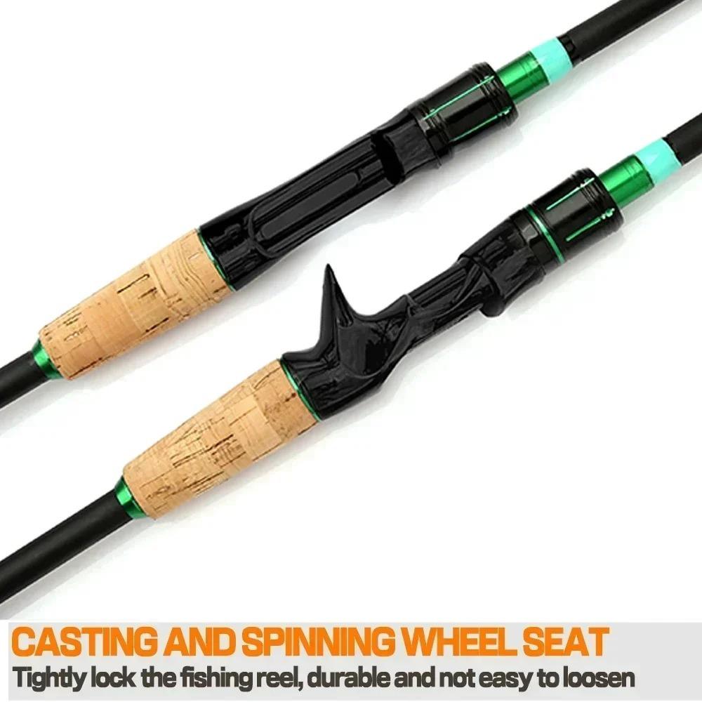 4 Sections Spinning Fishing Rod Spinning M Power Casting Fishing Rod Carbon Portable Carbon Fiber Fishing Pole M Power