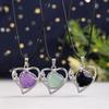 Minimalist Natural Stone Heart Pendant Necklace - Trendy Valentine's Gift for Her