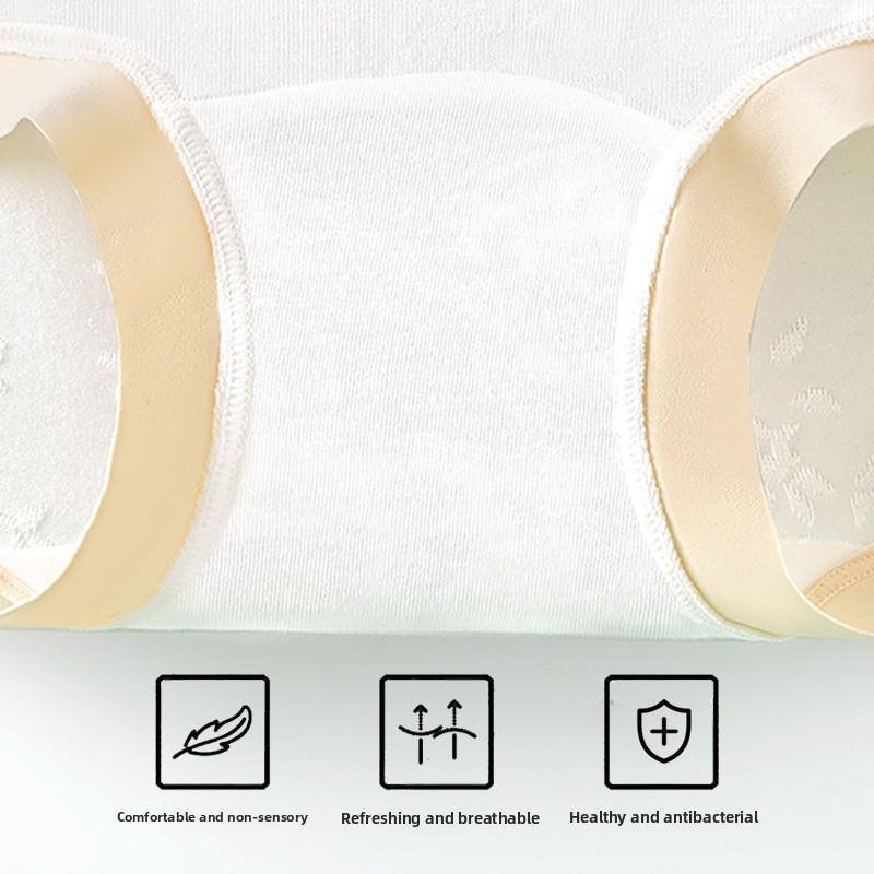 Women's Summer Hollow Lace Cotton 10a Antibacterial Crotch No Marks No Hip Small Flat Angle Briefs