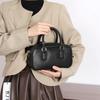 Women's Summer Crossbody Versatile Shoulder Bag Large Capacity Commuter Bowling Bag Korean Niche Genuine Leather Women's Bag