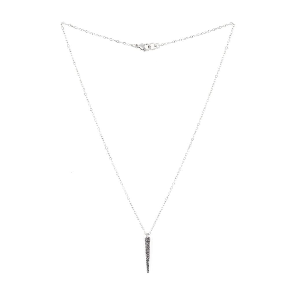 Jbans Classic Punched Antique Needle Pendant Surgical Steel Chain Necklace (C2501-An848_Sv)