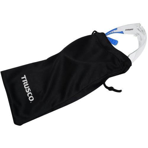 TRUSCO Ultralight Safety Glasses 26g Clear Lens with Adhesive Dustproof Frame Storage Bag Included SLPGG