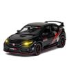 1/32 HONDA CIVIC TYPE-R Diecasts & Toy Vehicles Metal Car Model Sound Light Collection Car Toys for Children Christmas Gift