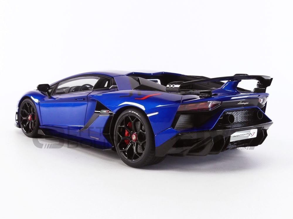 AUTOart 1/18 Scale Lamborghini Aventador SVJ Metallic Blue Finished Product 79174