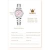 OLEVS Quartz Wristwatch Elegant Luxury Ceramics Strap Waterproof Auto Date Diamond Bezel Watch for Women