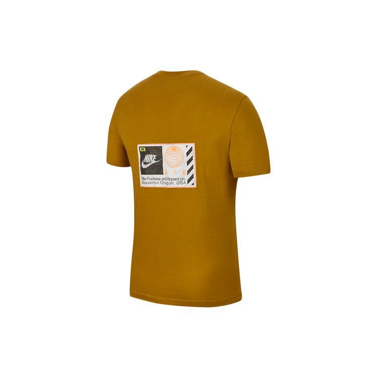 Nike Sportswear Global Earth Print Short Sleeve T-Shirt Men Tops Wheat-Yellow CT6541-790