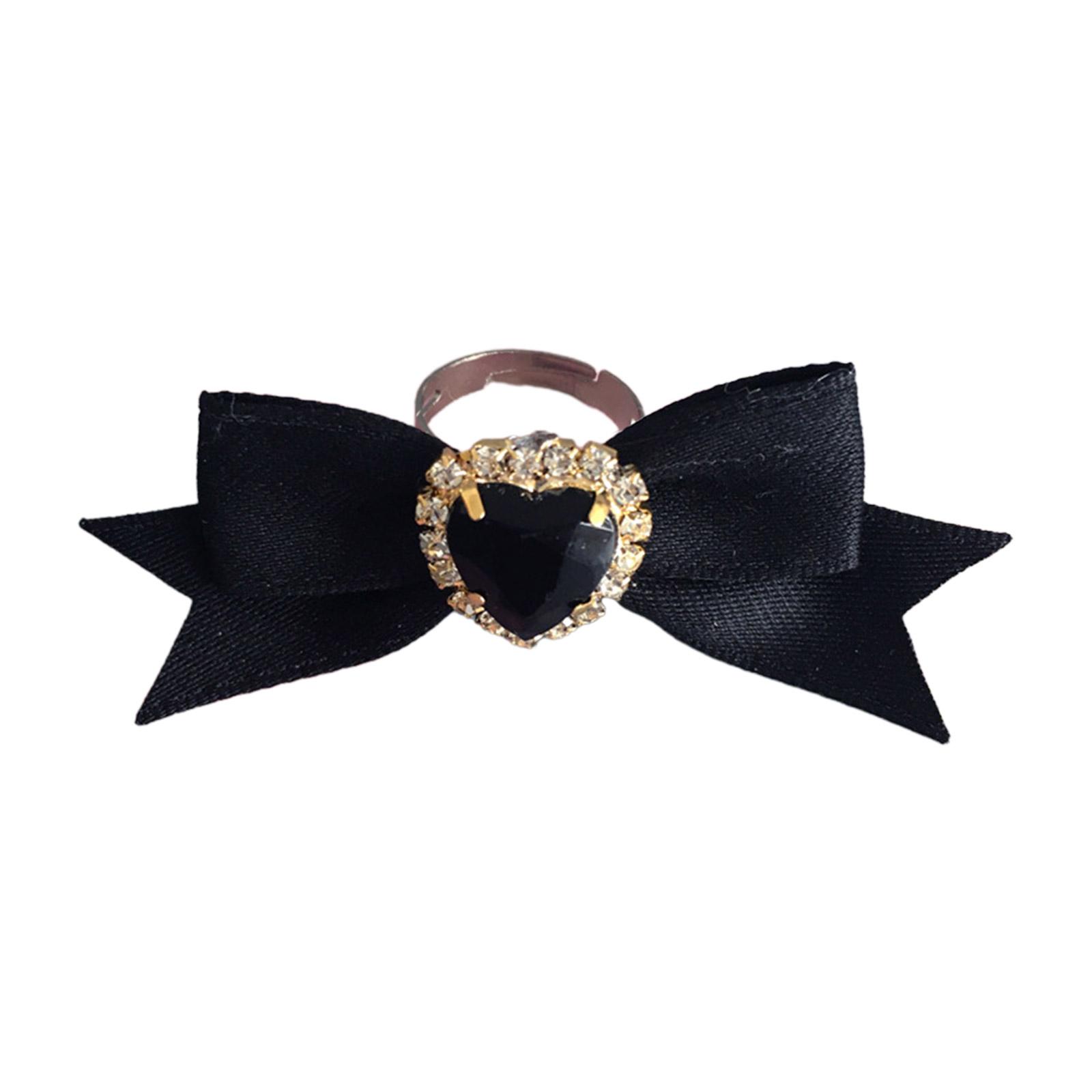 

Bowknot Shapes Dating Rings Open Rings Eye Catching Finger Rings Adjustable Opening Rings Alloy Material Party Jewelry 1