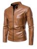 New casual fashion high-end leather jacket men's loose trend American cycling locomotive casual PU leather jacket