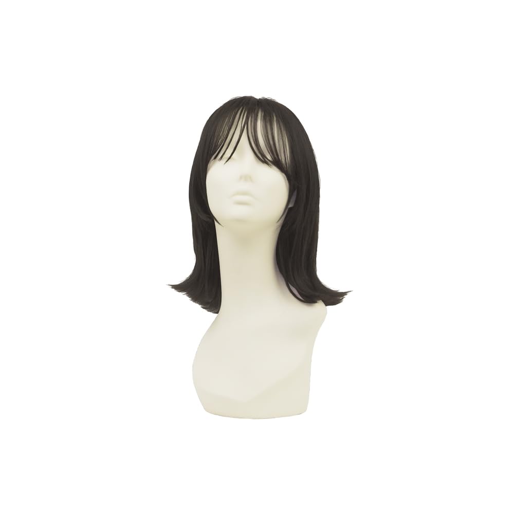 

BACKYARD FAMILY Priscilla Hat Wig, Relax Outward-Flipped Bob, BO-04, TCK/Heat-Resistant Chocolate Black