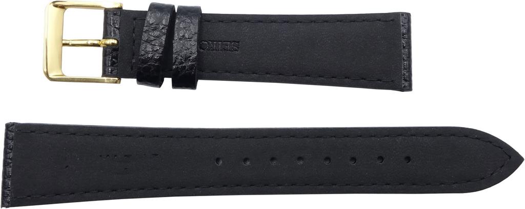 SEIKO Watch Band 19mm DXG7 Cowhide Shrink Black [SEIKO] Men's