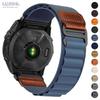 Cinturino in Nylon Alpine da 22mm 26mm per Garmin Tactix 8/Quatix 8/Fenix 8 51mm 47mm Braccialetto Quick Fit per Garmin Instinct 3 2/Enduro 3 2/970 Band