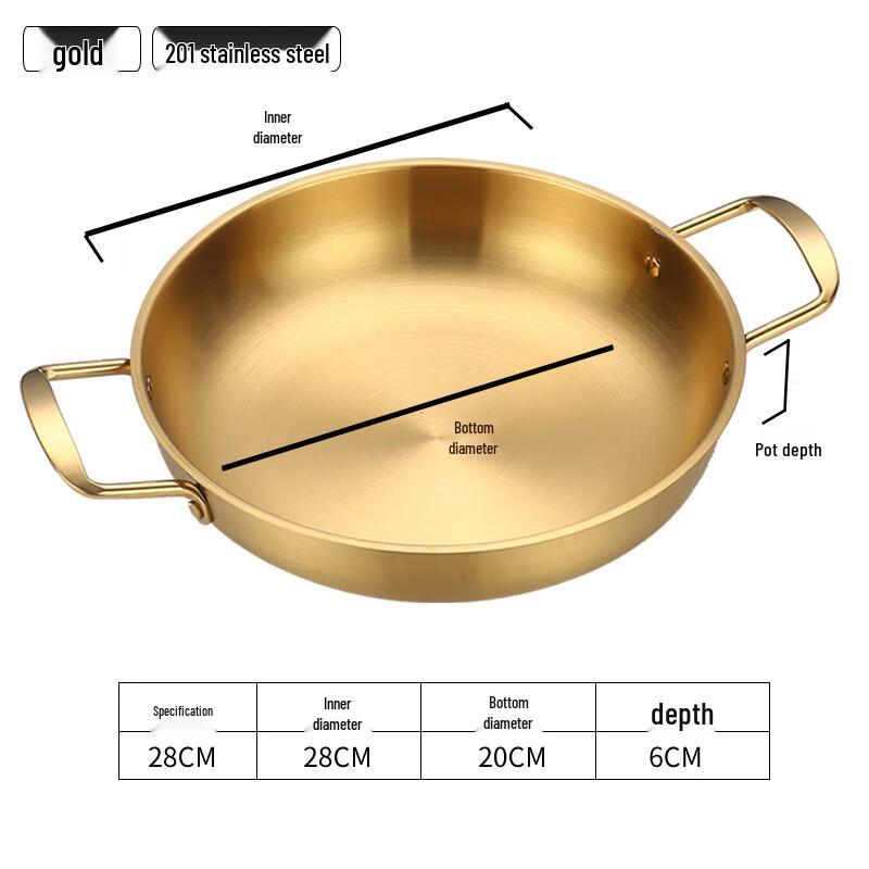 GOWKE Stainless Steel Korean Style Noodle Pot