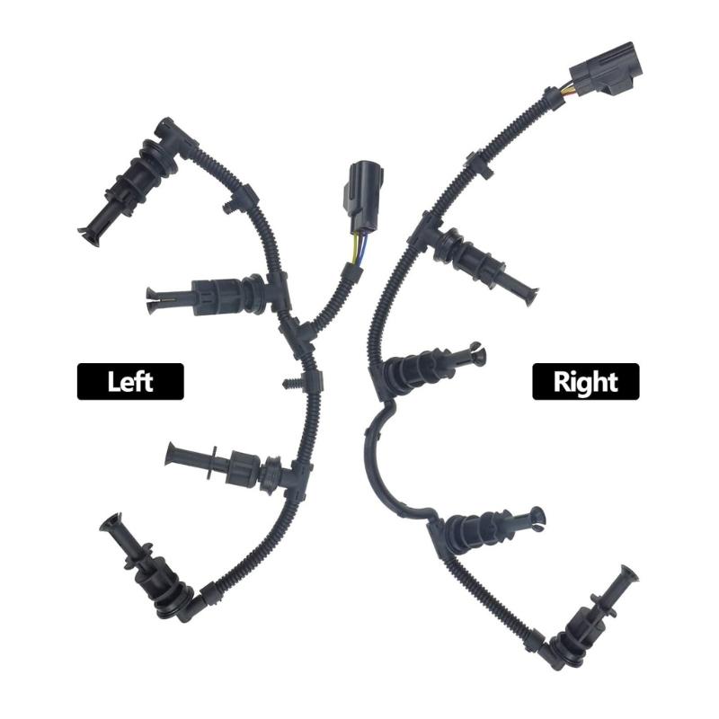 Preheat Wiring Harness Replacement Set for F250 F350 F450 F550 2008-2010, 2 Piece Branch Harness, Part Number 8C3Z12A690AA