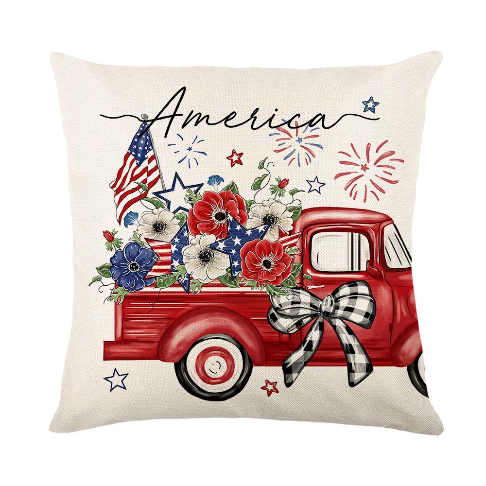 Linen Printed Pillow Cover Home Living Room Decoration Pillow Cover Bedroom Cushion Cover