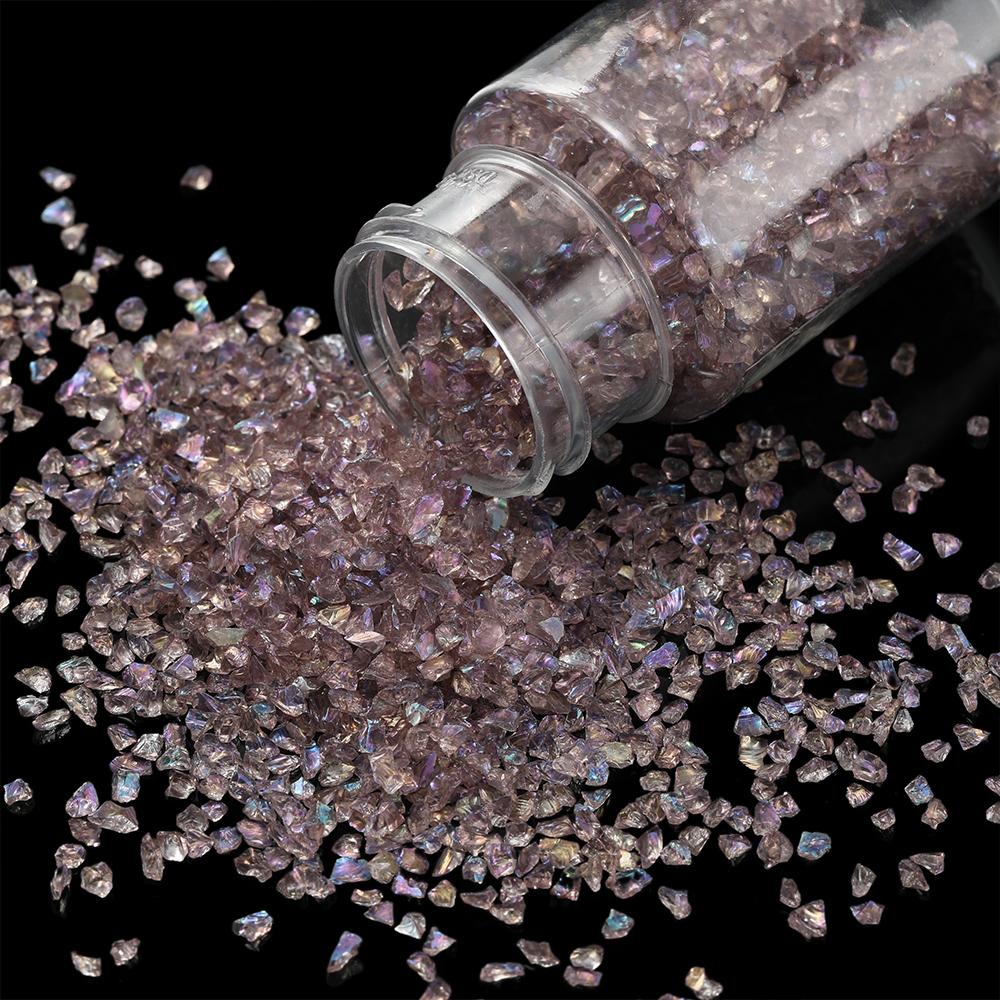 30g/Bottle Glass Crushed Stone Irregular Crystal Gravel Filling For DIY Epoxy Resin Mold Filler Craft Decorative Nail Art Filler
