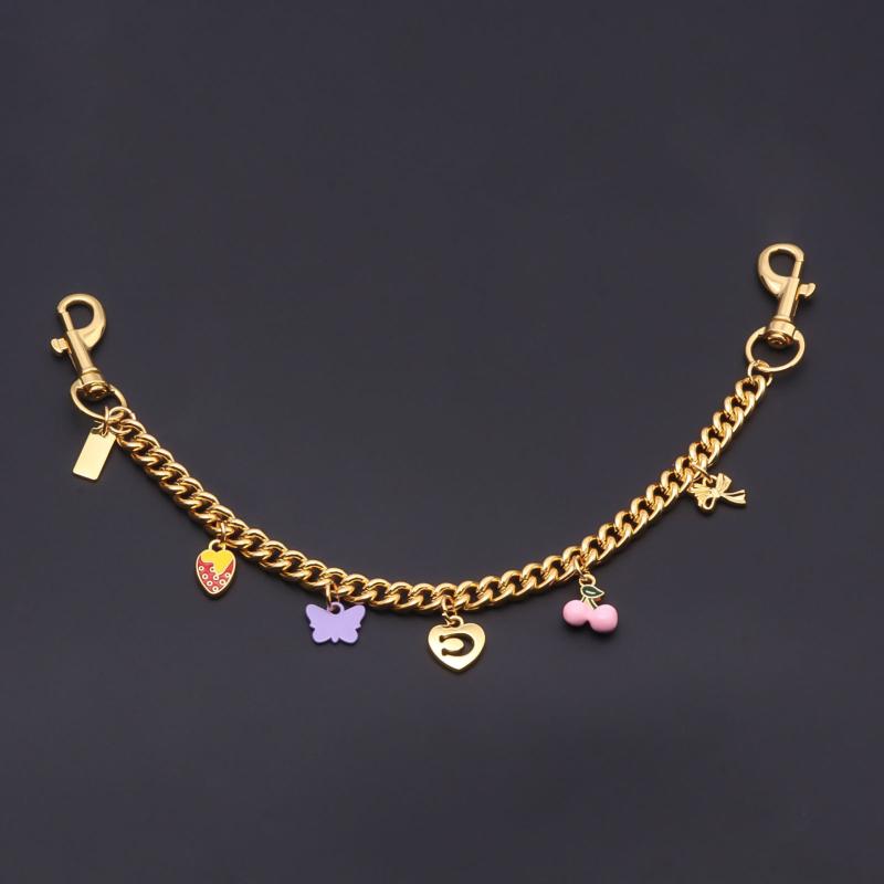 Cute  Bag Keychain Flower Cherries And Cookies Pendant Bag Chain For Women Bag Charm Cute Accessories Jewelry Gifts