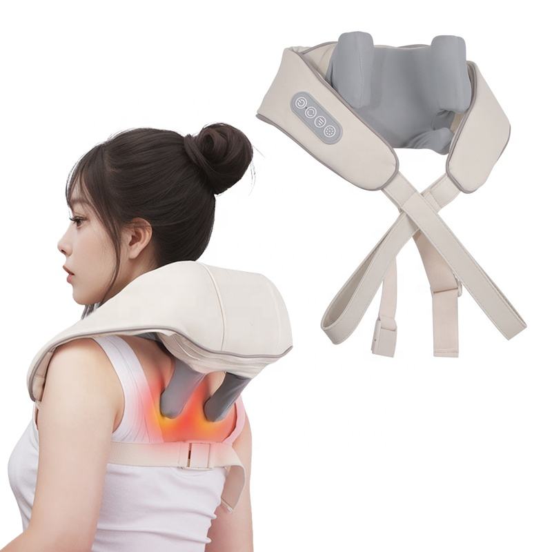 Transportable Kneading Neck MassagingTool Electric Heating Relaxer Shawl Pure Acupressure Body 4 Gear Relieves Neck Shoulder Pain