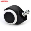 5 ruedas giratorias universales NAIERDI de 2 pulgadas para silla de oficina, herrajes para muebles