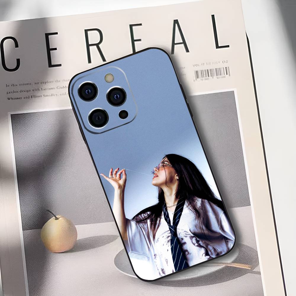 

Чехол для телефона singer B-Billie Eilish для iPhone 17,16,15,14,13,12,11,Plus,Pro,Max,Plus,XS, мягкий чехол Черный силикон iPhone13PRO