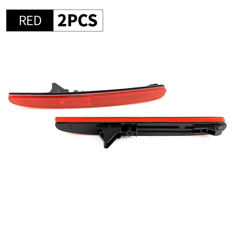 

2pcs For 2017-up Honda Civic Hatchback, Type-R, or SI 4-Door Sedan LED Bumper Reflector Light Red/Black Shells Accessories