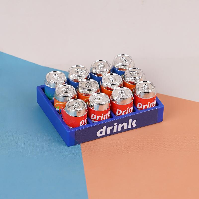 

1:12 Миниатюрный Набор Банки Газировки Мини Модель Супермаркета Сцена Съедобная Игрушка Украшение для Кукольного Дома