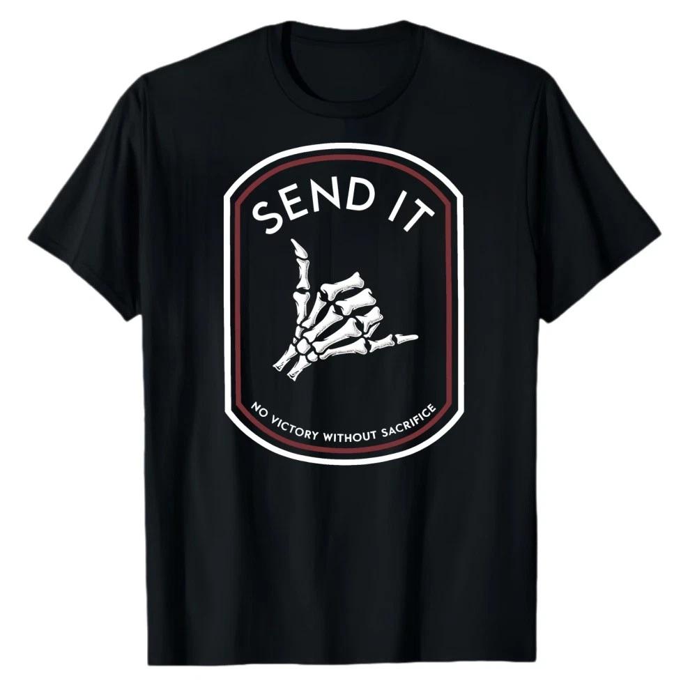 Cotton Short Sleeve Send It No Victory Without Sacrifice (on back) T-Shirt XXXL