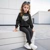 Mädchen Mode Set Sommer Kinder Casual Gedruckt Langarm Hoodie + Leggings Set