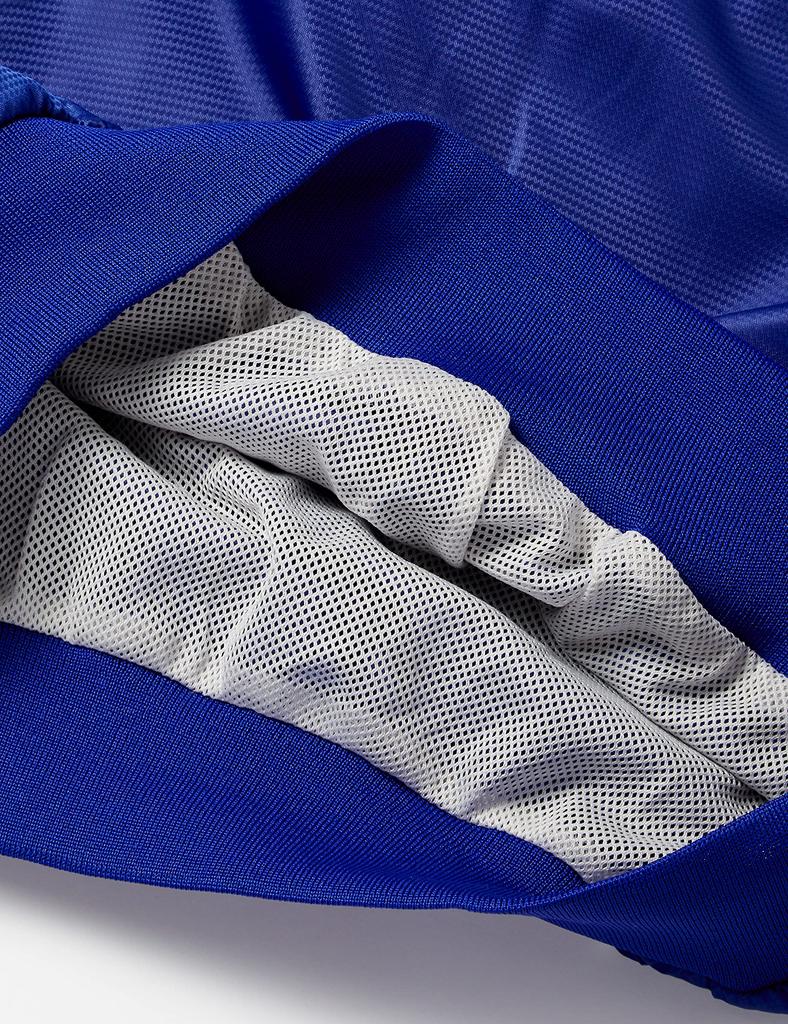 SSK Men's Heat-Retaining Pre-Jacket Long Sleeve V-Neck Shirt with Mesh Lining, Blue and White (6310), Size O (Japan Size 2L)