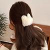 Square Shape Winter Faux Fur Hair Claw Acrylic Hairpins Rabbit Plush Hair Clip Crab Headwear Women Girls Hair Accessories