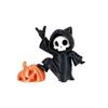 PLA Pumpkin Skull Statue Mini Size Glossy Finish Halloween Desk Solid Base Lightweight Car Dashboard Decor Home Display