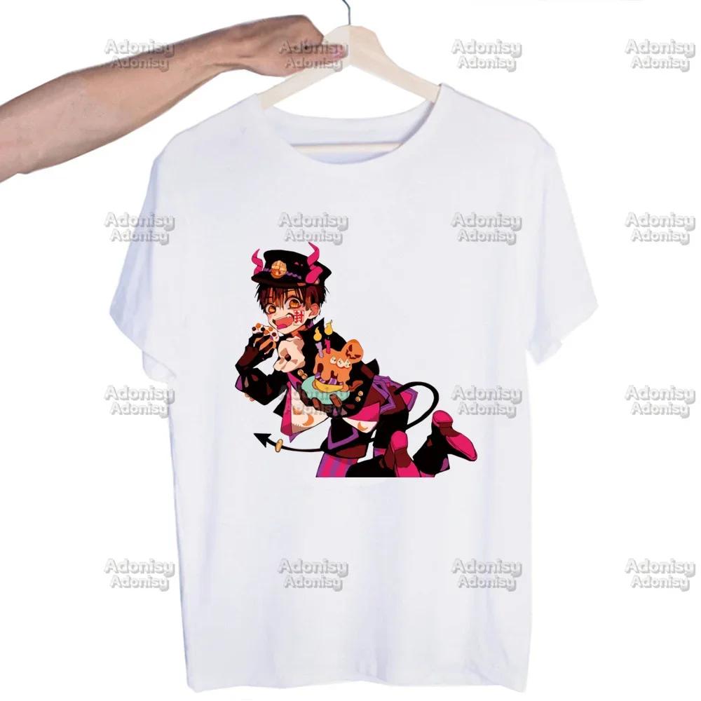 Hanako Kun Mens Harajaku Clothing Summer Streetwear Casual Loose Print Tee Short Sleeve Tops