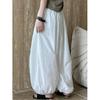 Summer Plus Size Loose Bloomers Women's Design Sense Wide-leg Pants All-match Cotton and Linen Pants