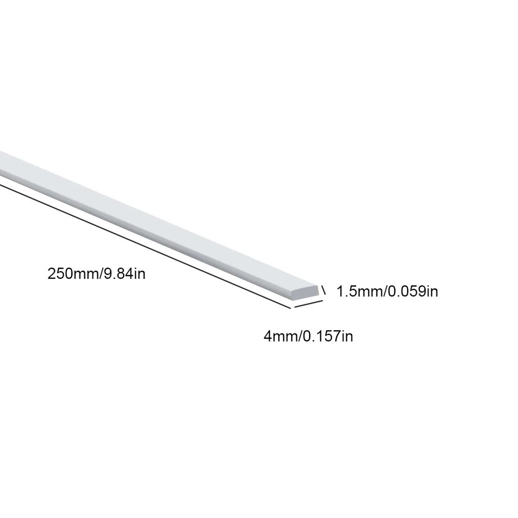 5-100pcs Architectural Model Making Rods , White ABS Square Plastic Sticks for Precision DIY Projects & Prototyping