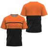 Sommer Herren gestreiftes 3D-bedrucktes Rundhals-T-Shirt