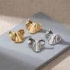 INSSGG European & American Style Irregular Art Stud Earrings: Titanium Steel Versatile Earrings