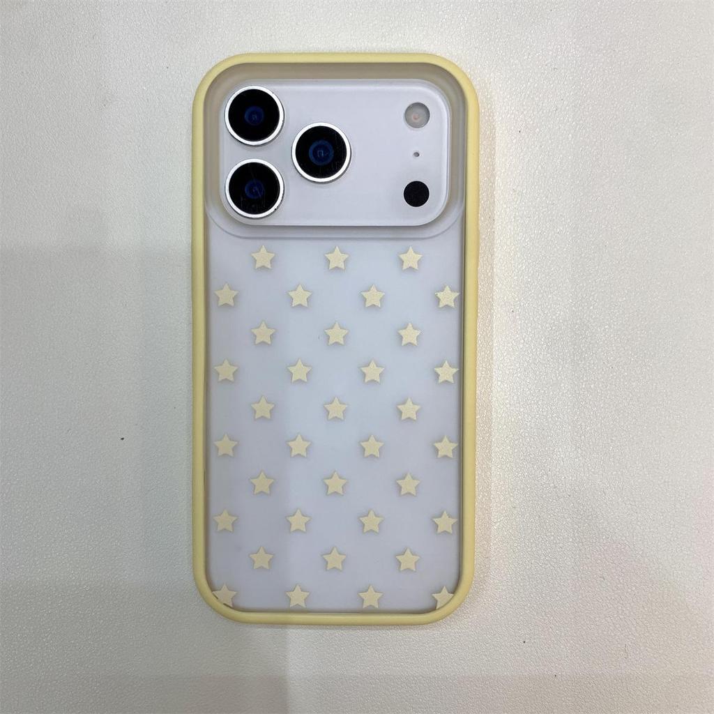 Frosted Star Dual-Compatible Drop-Proof Phone Case for iPhone 14/13/Apple 17/16/15 PROMAX