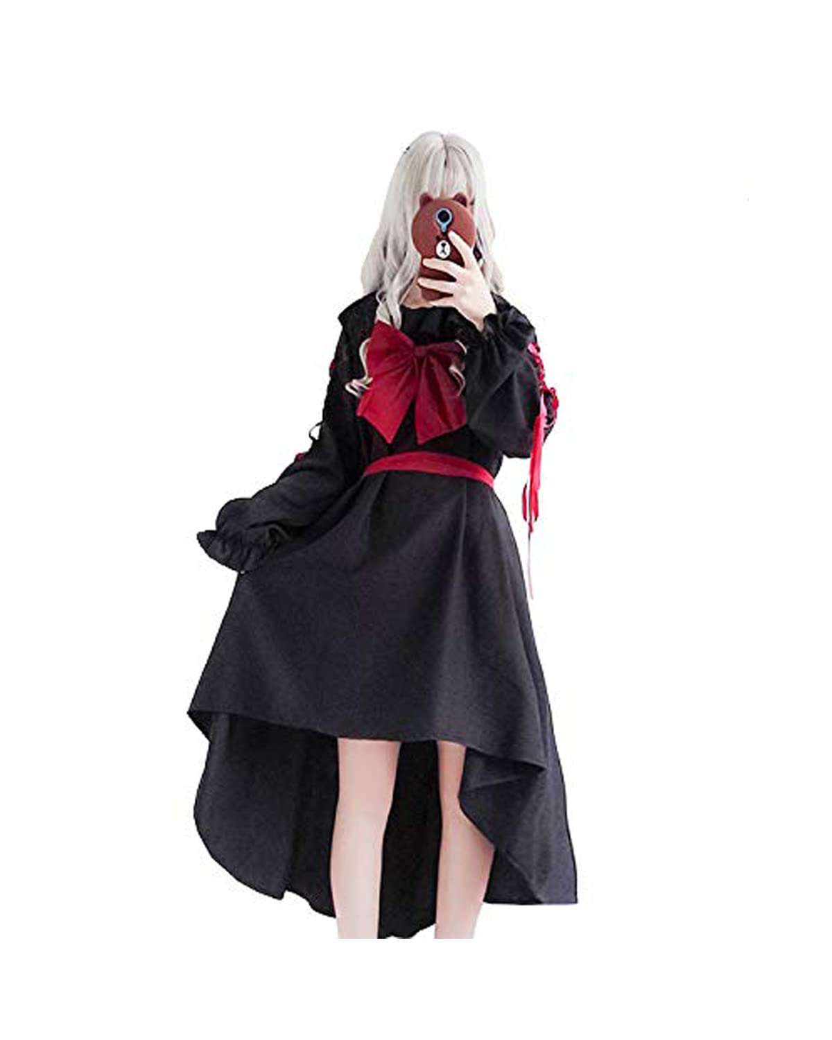 

JIURUN Лолита Готическая Лолита Сарафан Плюс Мори Сладкий Пояс Готический Милый Цельный Костюм, Юбка, Косплей, Аниме, Размер, Девочка, Лолита, Верхняя одежда, Перчатки,