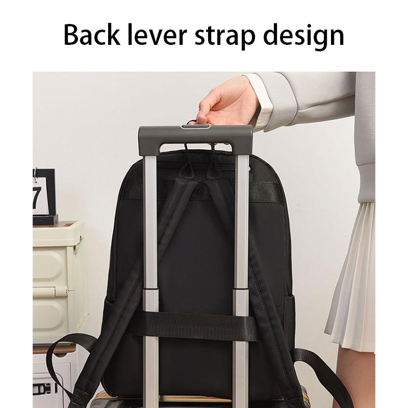 Daily Wear Solid Tone Nylon Backpack Fashion Lightweight Daypack, Multi-compartment for Ladies Daily Errands and Travel