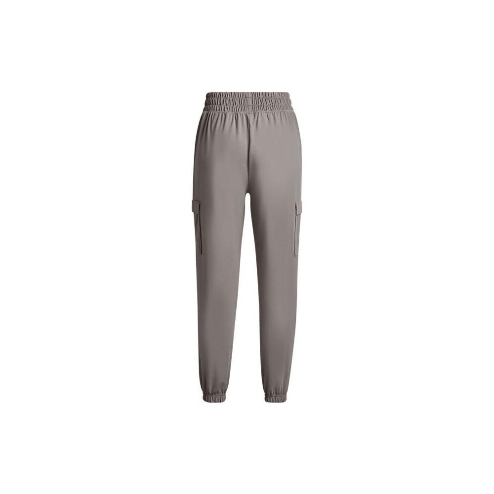 Under Armour Meridian Solid Color Elastic Waist Training Sports Stretch Knit Pants Women Pants Gray 1382524-294