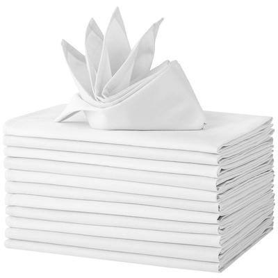 Plain Color Polyester Napkin | Modern Satin Table Mat | Folded Flower Bib for Hotel & Restaurant