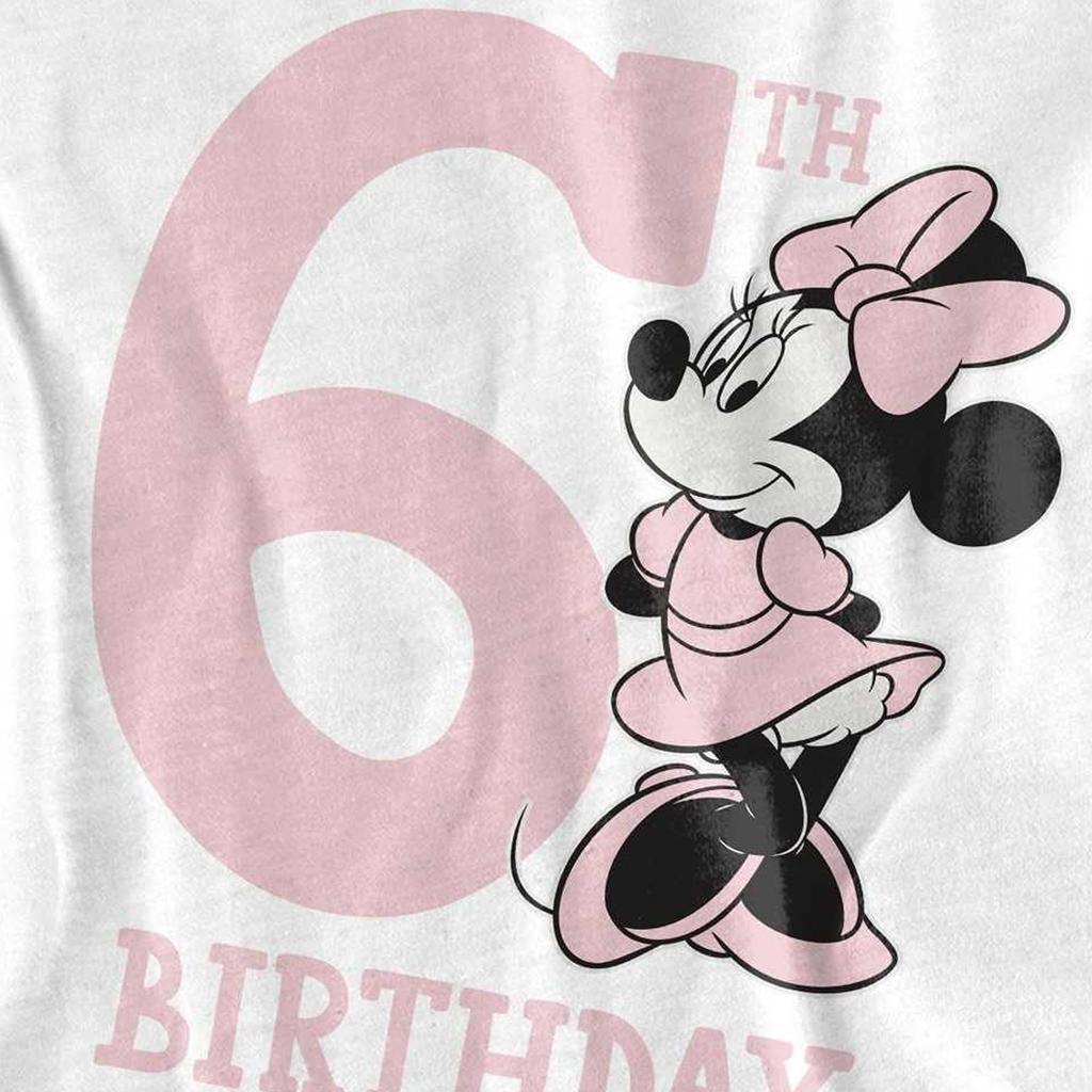 Disney Childrens/Kids Minnie Mouse 6th Birthday T-Shirt
