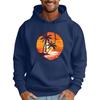 Men's Loose Flag Printed Hooded Sweatshirt Men's Casual Fashion Sports Sweatshirt