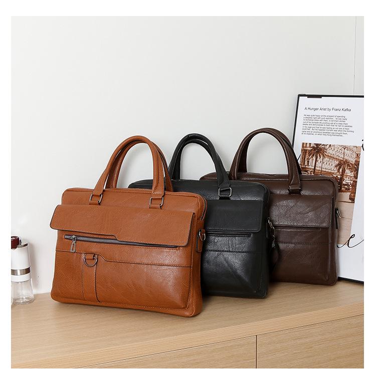 Men's Crossbody Multi-Functional Laptop Briefcase - Large Capacity Handbag
