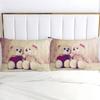 Cute Plush Bear Pattern 3D Printed Duvet Cover Luxury Retro Couple Style Soft Bedding Set Valentine's Day Gifts Quilt Cover
