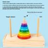 Wooden Stacking Toy Rainbow 10 Layer Tower For Early Education And Brain Development