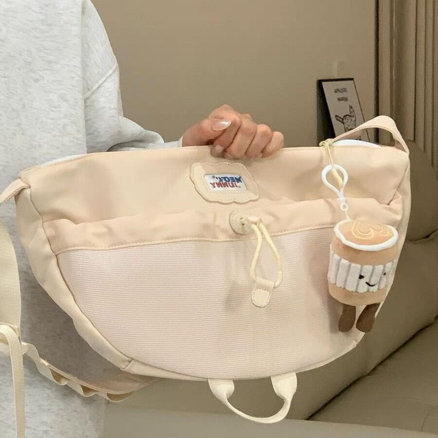 Canvas Dumplings One Shoulder Messenger Bag New Messenger Bag Large Capacity Student Commuting Class Bag